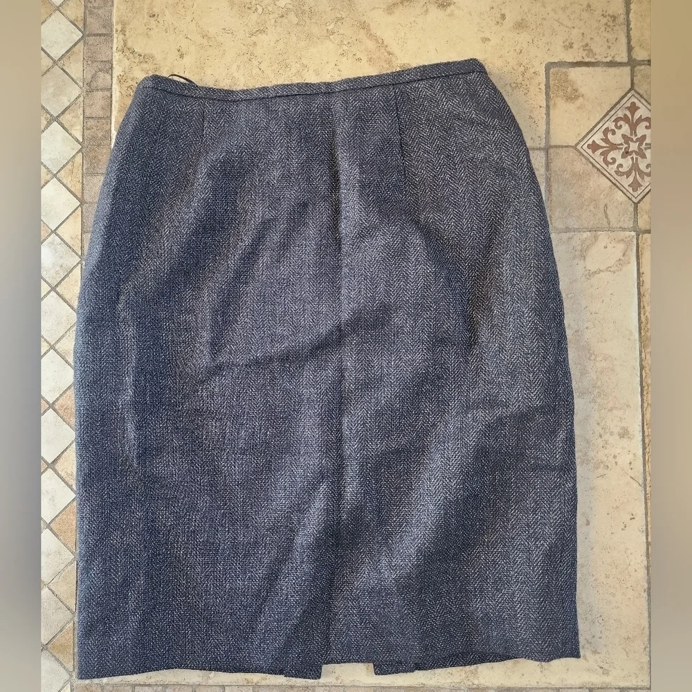 Lafayette 148 New York Herringbone Pencil Skirt